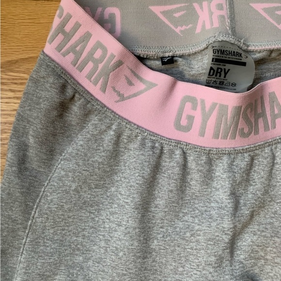 GYMSHARK Flex High Waisted Grey & Pink Leggings Size Small - Picture 4 of 12